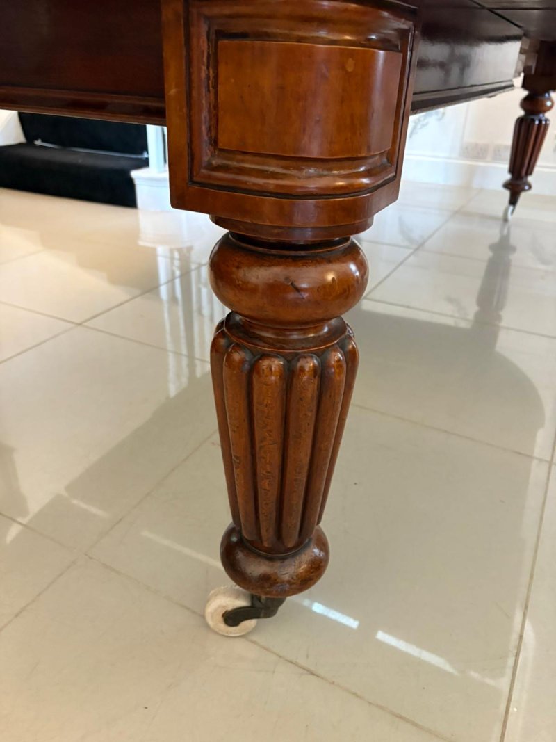 Large 12 Seater Outstanding Quality Antique Victorian Figured Mahogany Extending Dining Table - Image 14